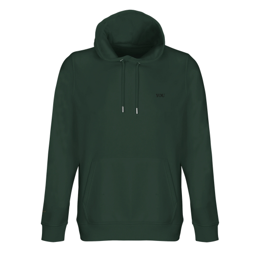 Lettre hoodie groen met initialen voor 