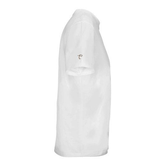 Lettre t shirt wit met logo zij aanzicht